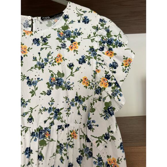 Zara Floral, Ruffle Dress - Picture 4 of 9